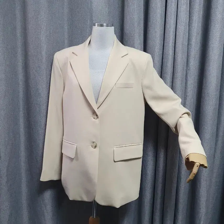 [BUNJANG] Padded Cream Jacket / 패드 크림 고급 자켓