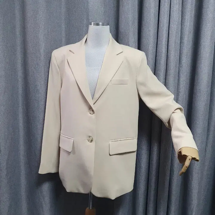 [BUNJANG] Padded Cream Jacket / 패드 크림 고급 자켓