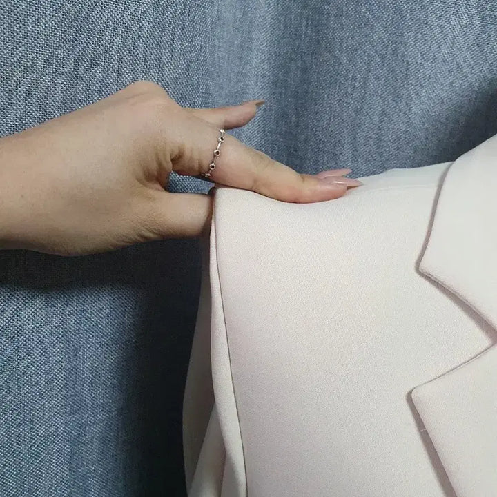 [BUNJANG] Padded Cream Jacket / 패드 크림 고급 자켓