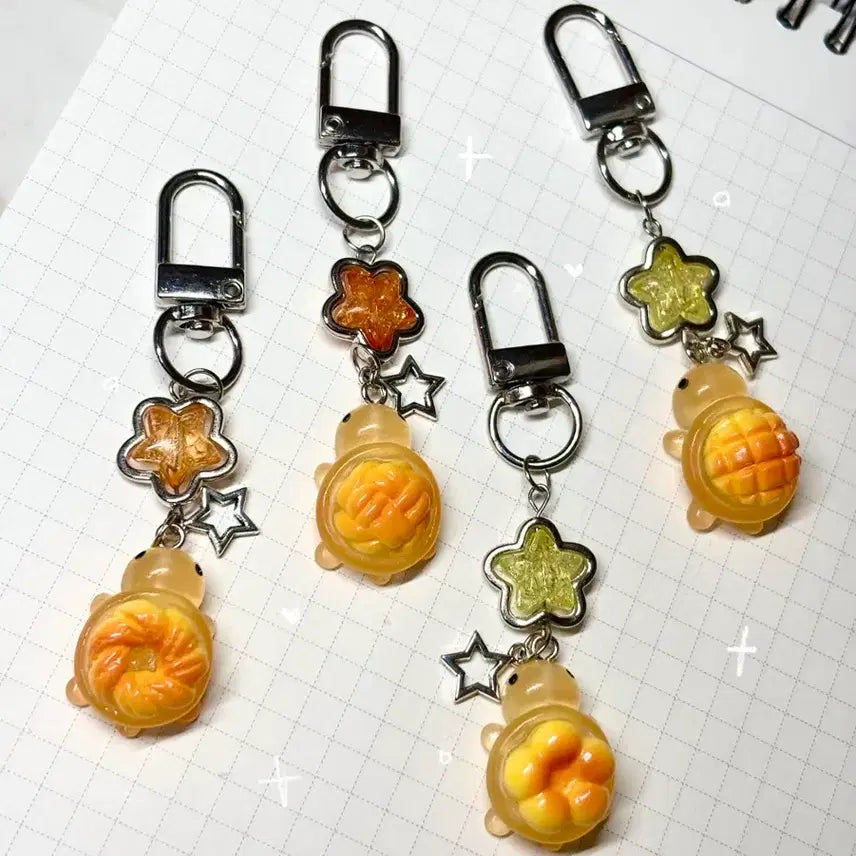 [BUNJANG] 2colors Melon Bread Turtle Airpod Keyring / 2colors 메론빵 거북이 미니 에어팟키링 비즈키링