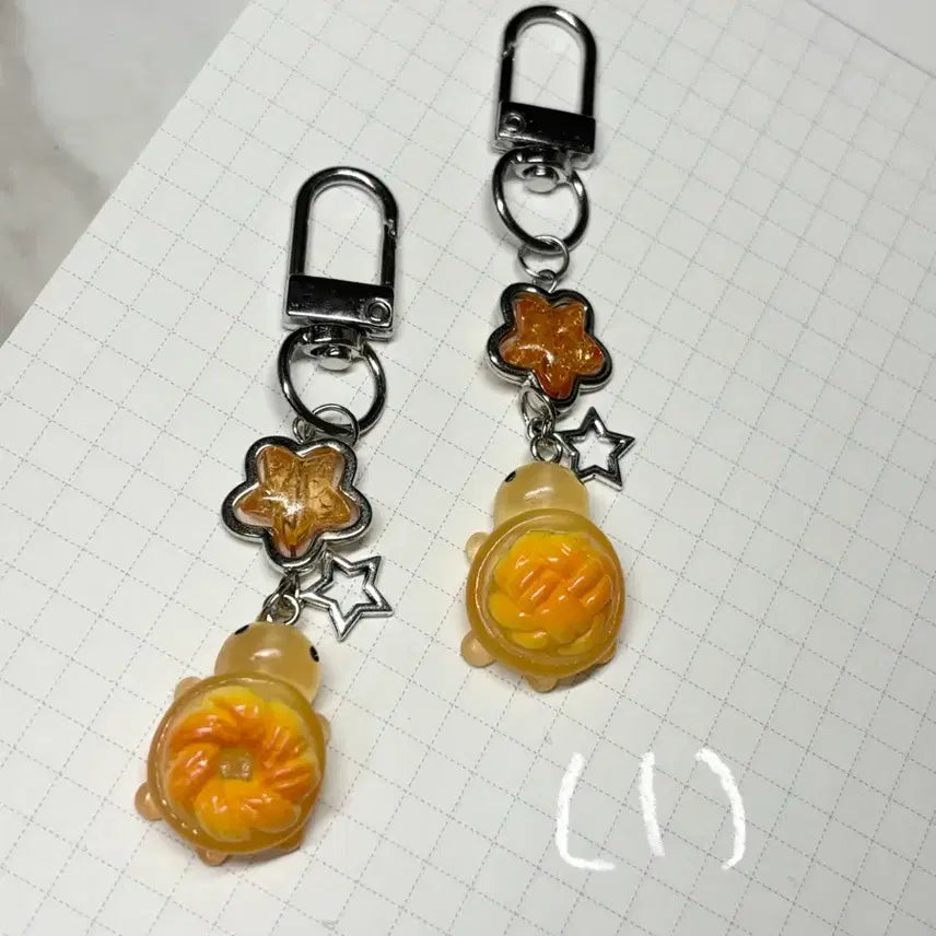 [BUNJANG] 2colors Melon Bread Turtle Airpod Keyring / 2colors 메론빵 거북이 미니 에어팟키링 비즈키링