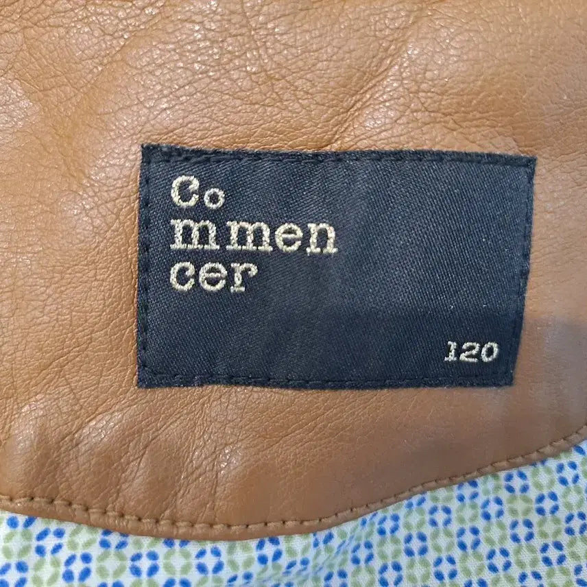 [BUNJANG] Commen Cer Brown Leather Jacket 120 / Co mmen cer 브라운 레더 자켓 120