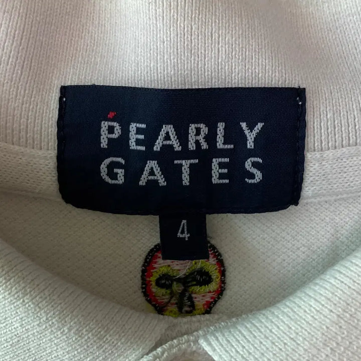 [BUNJANG] Pearly Gates White Embroidered Pique Shirt / [Pearly Gates] 위트 자수 화이트 피케 셔츠
