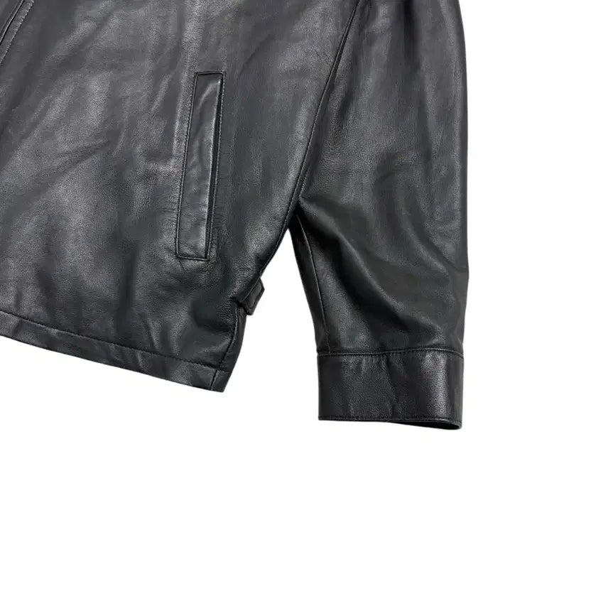 [BUNJANG] Men's Black Leather Jacket L / 진용 남성용 블랙 가죽 자켓 L
