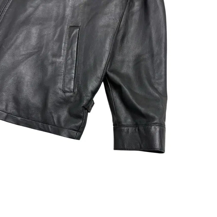 [BUNJANG] Men's Black Leather Jacket L / 진용 남성용 블랙 가죽 자켓 L