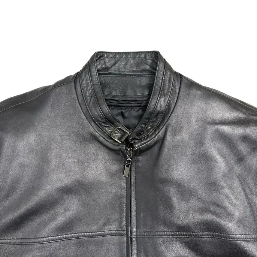 [BUNJANG] Men's Black Leather Jacket L / 진용 남성용 블랙 가죽 자켓 L