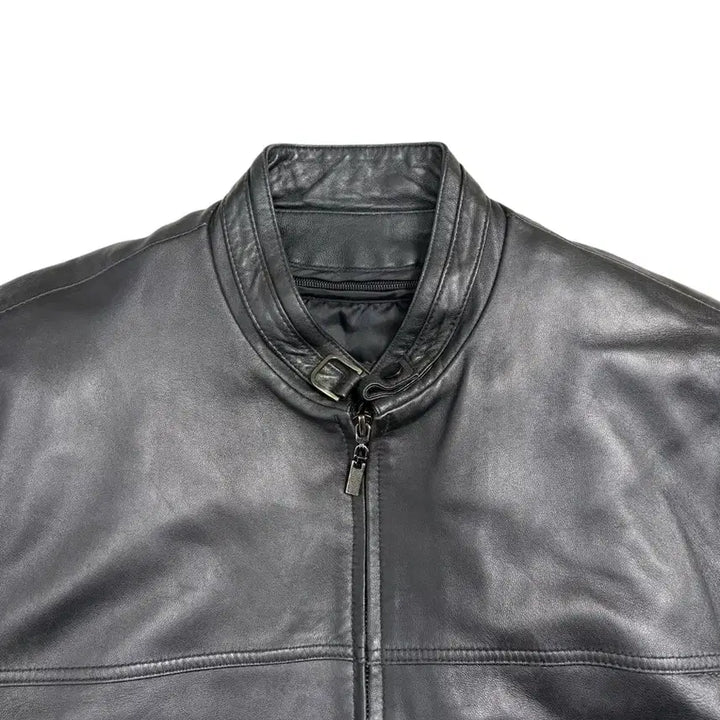 [BUNJANG] Men's Black Leather Jacket L / 진용 남성용 블랙 가죽 자켓 L