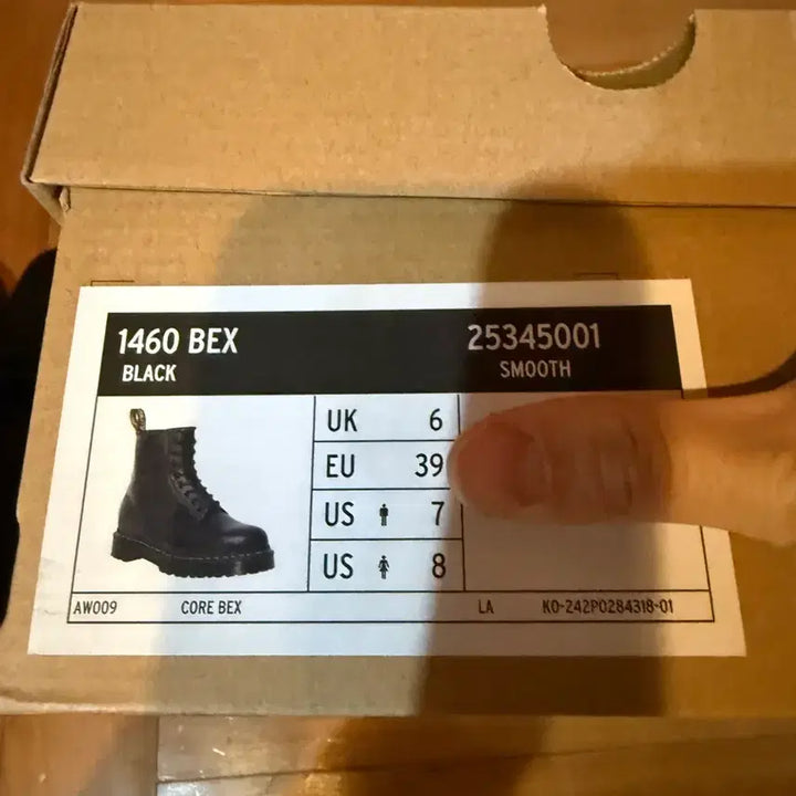 [BUNJANG] Dr. Martens 1460 8-Hole Bex Black Smooth / [새상품] 닥터마틴 1460 8홀 벡스 블랙 스무스 250