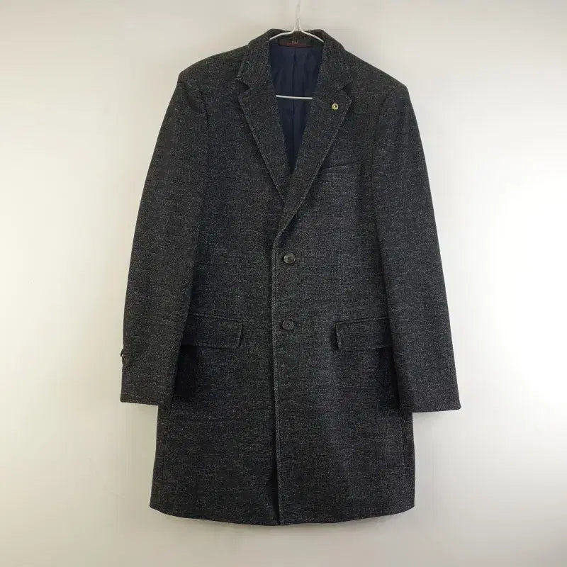 [BUNJANG] Zik Black Wool Long Coat M0249 / 지이크 남성100-175 모직 블랙 롱코트 M0249