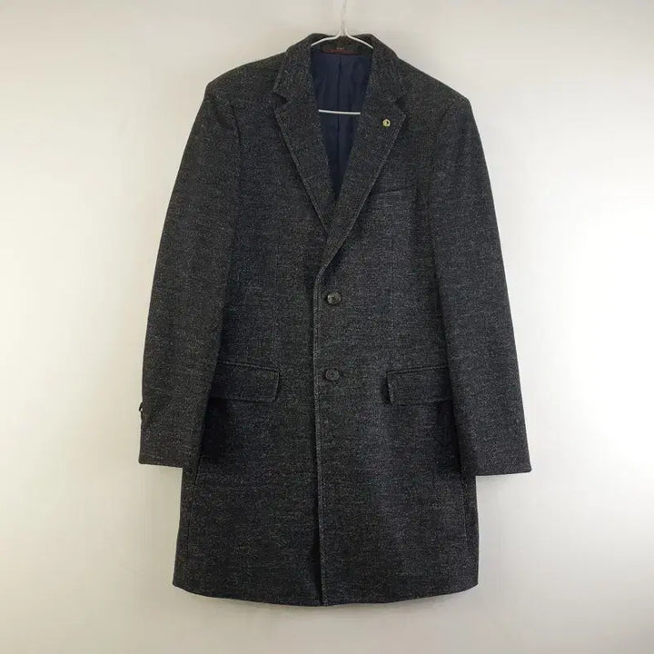 [BUNJANG] Zik Black Wool Long Coat M0249 / 지이크 남성100-175 모직 블랙 롱코트 M0249