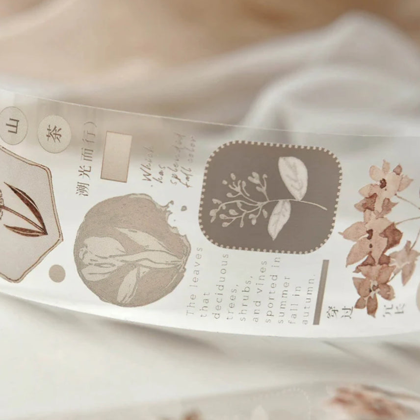 [BUNJANG] Frecklestea Vol.3 Autumn Leaf Flower PET Tape / 주근깨차 frecklestea vol3. 가을낙엽 꽃마테 PET마테 소분