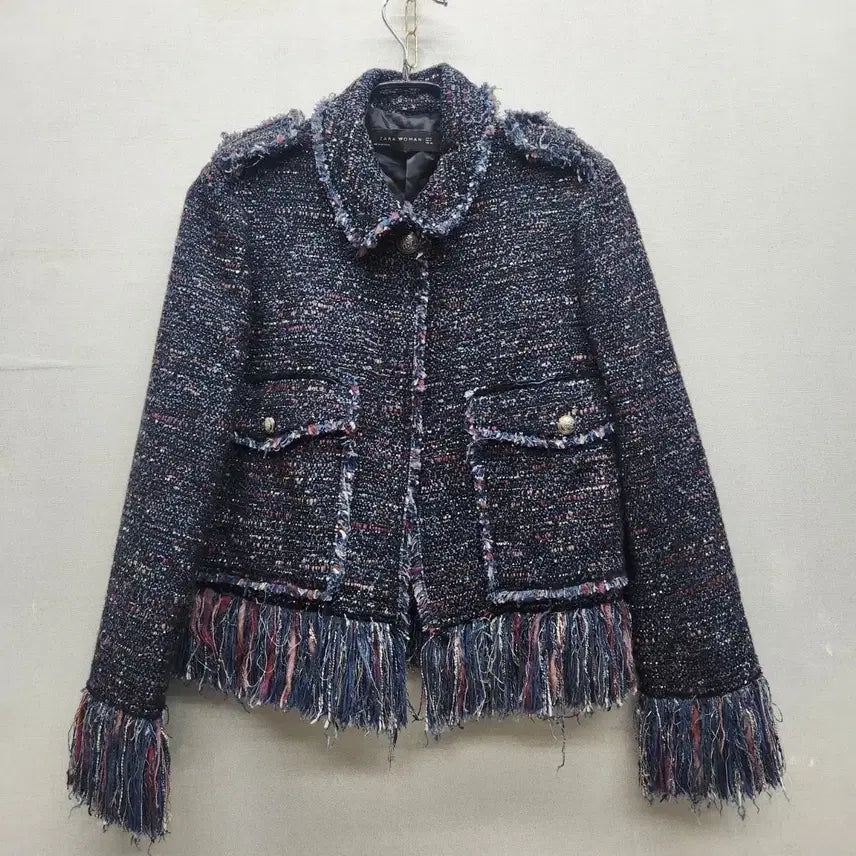 [BUNJANG] ZARA Tweed Jacket M / 자라 ZARA 테슬 트위드 자켓 M(M)