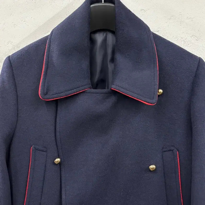 [BUNJANG] General Idea Military Piping Coat Navy M / 제너럴아이디어 밀리터리 파이핑 코트 네이비 M