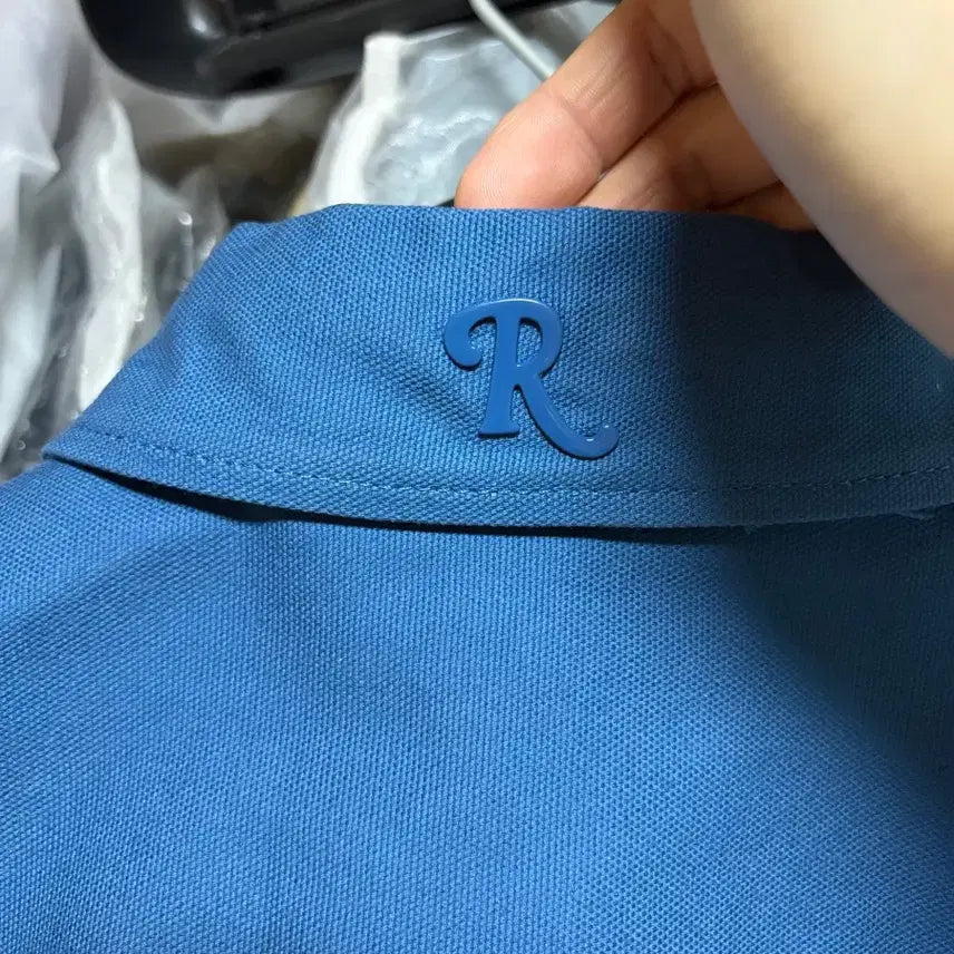 [BUNJANG] Raf Simons Logo Patch Oversized Denim Shirt / 라프시몬스 로고 패치 오버사이즈 데님 셔츠