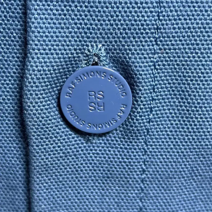 [BUNJANG] Raf Simons Logo Patch Oversized Denim Shirt / 라프시몬스 로고 패치 오버사이즈 데님 셔츠