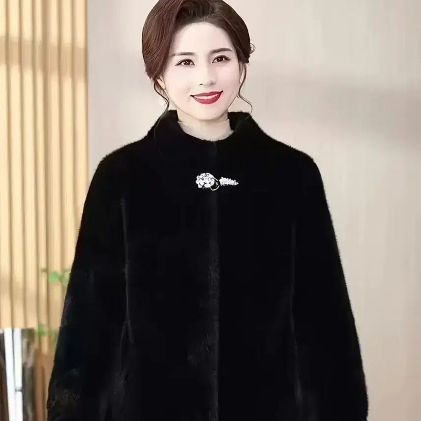 [BUNJANG] Black Fur Jacket / 블랙 퍼 자켓