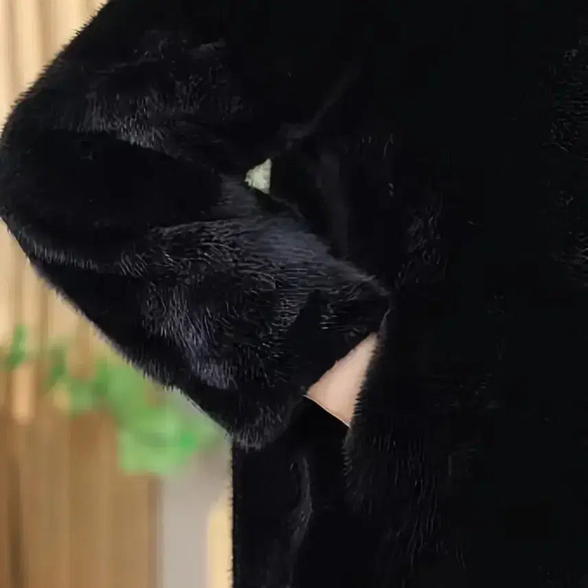 [BUNJANG] Black Fur Jacket / 블랙 퍼 자켓