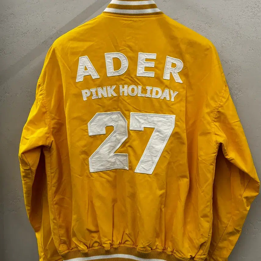 [BUNJANG] Ader Error Pink Holiday Varsity Jacket / 아더에러 핑크 홀리데이 바시티 자켓 L