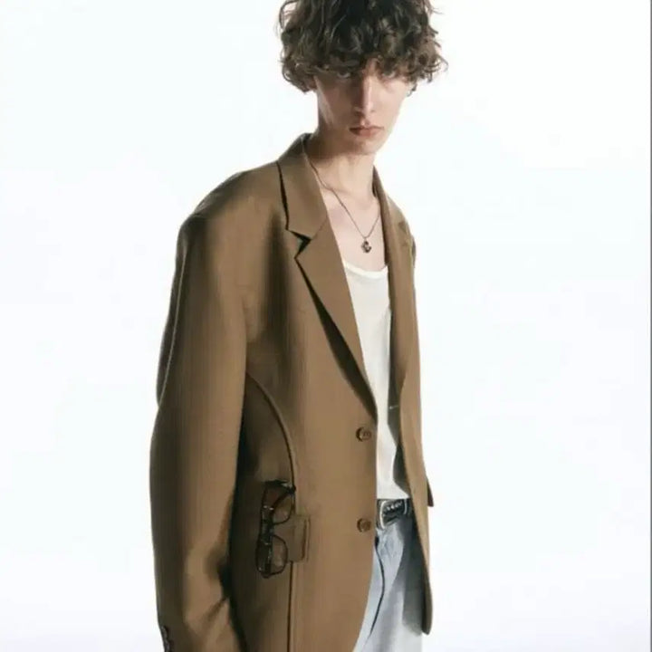 [BUNJANG] In Silence Curved Line Wool Blazer M / 인사일런스 커브드 라인 울 블레이저 m