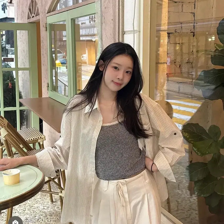 [BUNJANG] Floom Stripe Roll-up Shirt / (오늘만 할인)플로움 스트라이프 롤업 셔츠