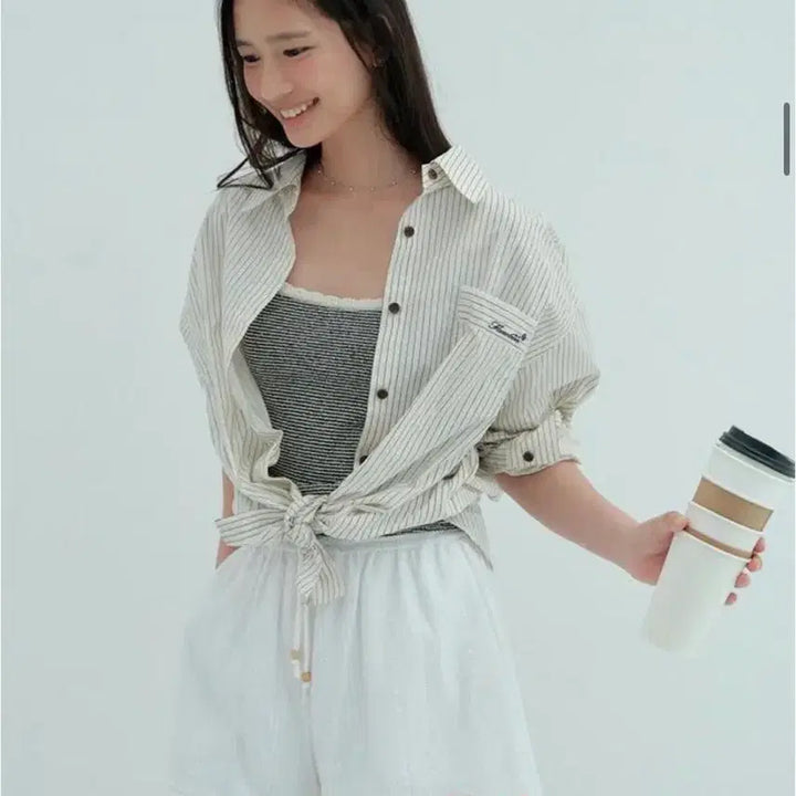 [BUNJANG] Floom Stripe Roll-up Shirt / (오늘만 할인)플로움 스트라이프 롤업 셔츠