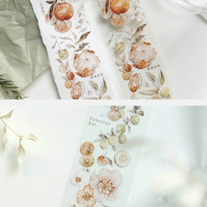 [BUNJANG] Frecklestea Tangerine PET Tape / 주근깨차 frecklestea vol3. 탠저린 귤 꽃마테 PET마테소분