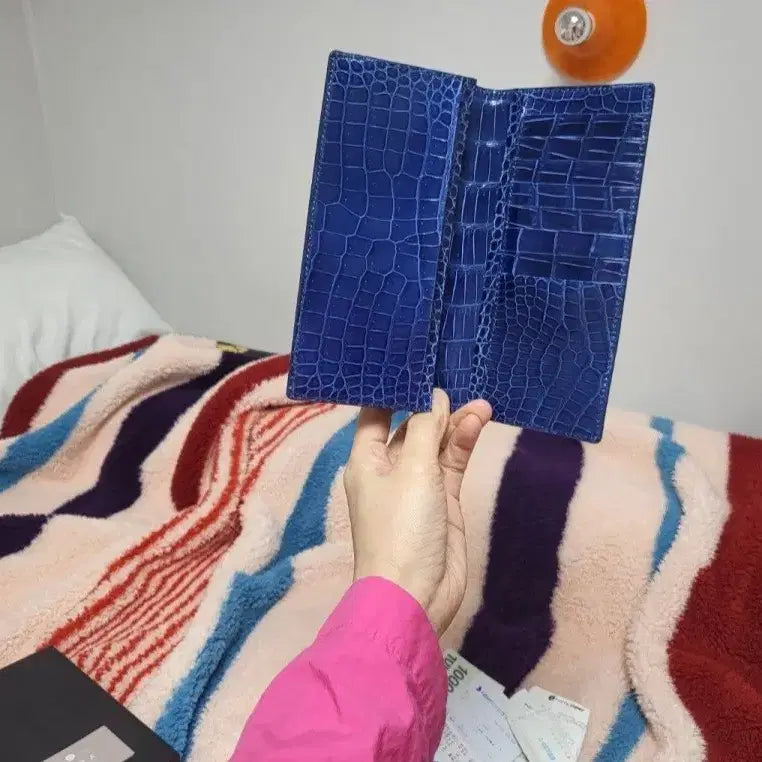 [BUNJANG] Real Crocodile Long Wallet Unisex / 리얼 악어 장지갑 남녀공용