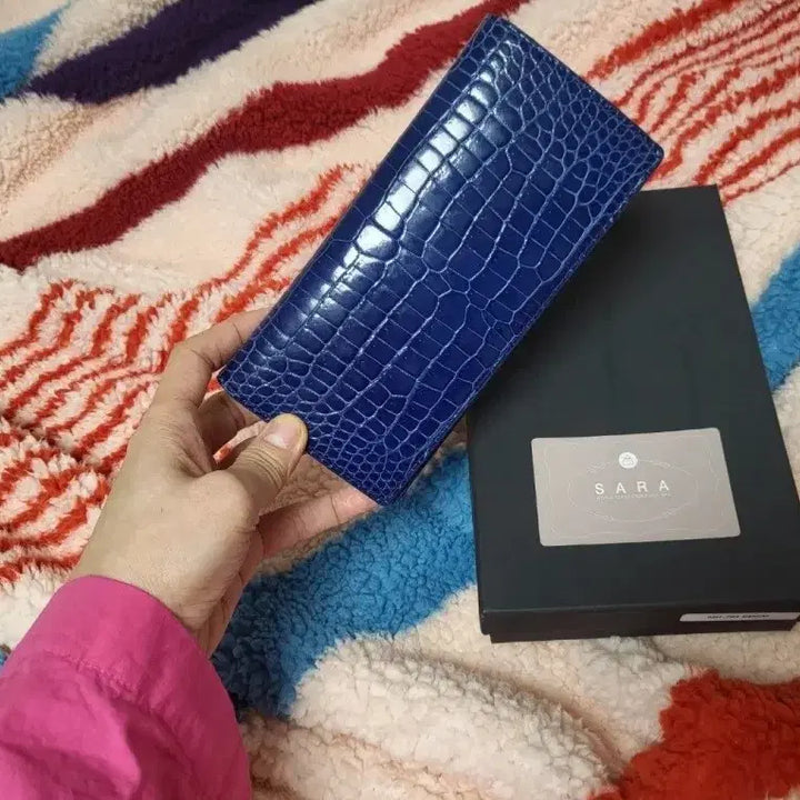 [BUNJANG] Real Crocodile Long Wallet Unisex / 리얼 악어 장지갑 남녀공용