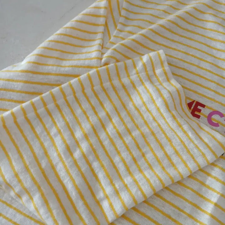 [BUNJANG] Lucky Chouette Striped T-Shirt / 025 럭키슈에뜨 스트라이프 티 Free