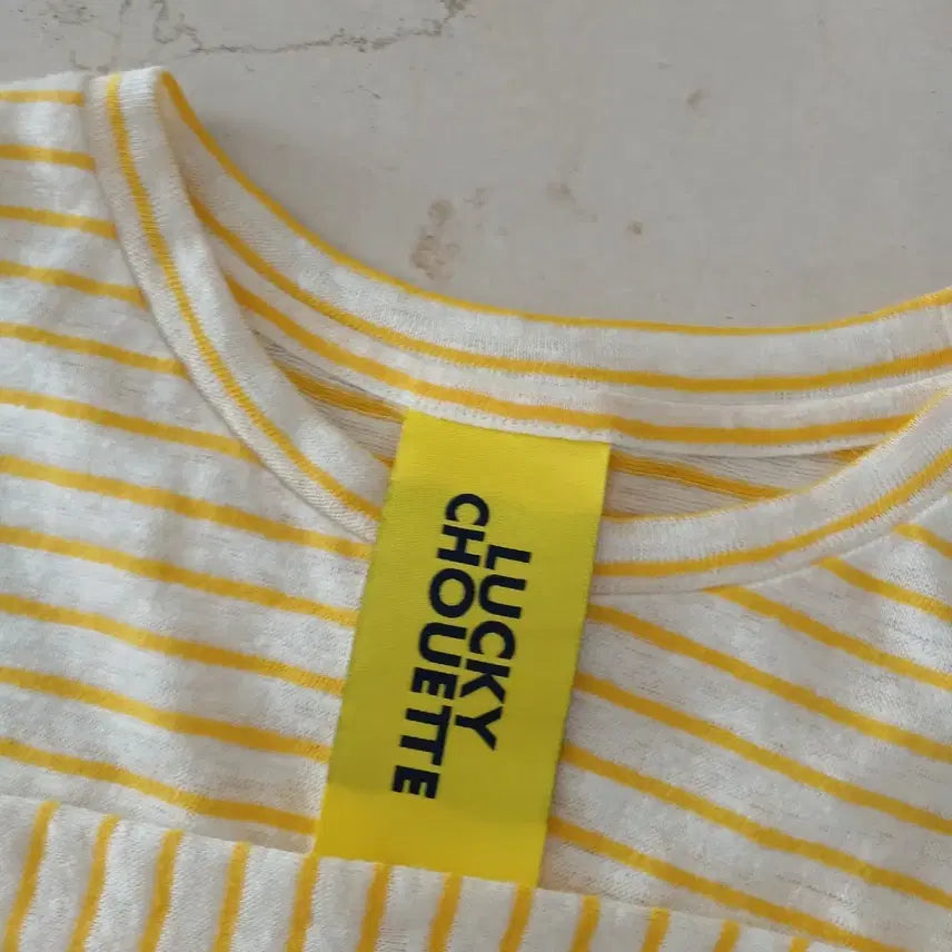 [BUNJANG] Lucky Chouette Striped T-Shirt / 025 럭키슈에뜨 스트라이프 티 Free