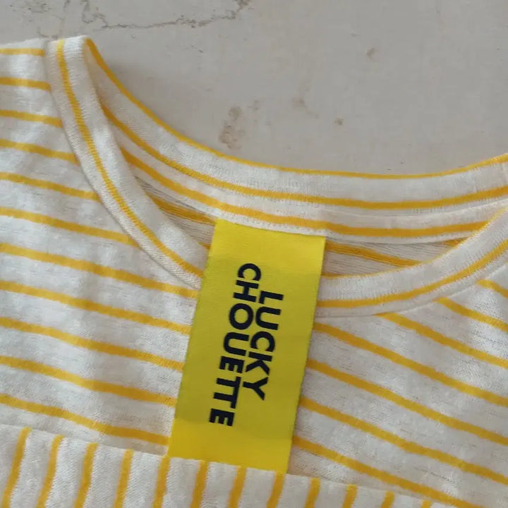 [BUNJANG] Lucky Chouette Striped T-Shirt / 025 럭키슈에뜨 스트라이프 티 Free