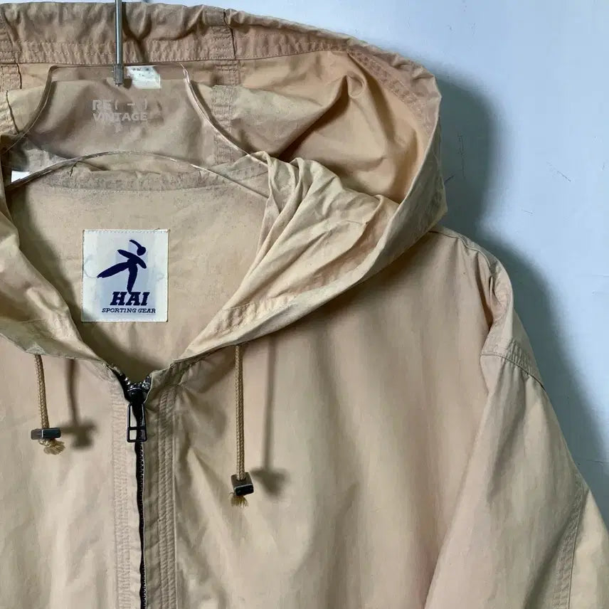 [BUNJANG] Issey Miyake High Sporting Gear Beige Windbreaker / 이세이미야케 하이 스포르팅 기어 베이지 윈드브레이커