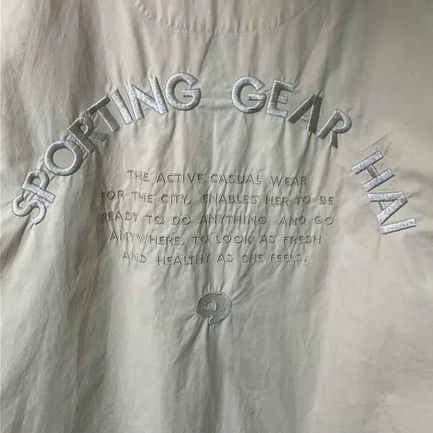 [BUNJANG] Issey Miyake High Sporting Gear Beige Windbreaker / 이세이미야케 하이 스포르팅 기어 베이지 윈드브레이커