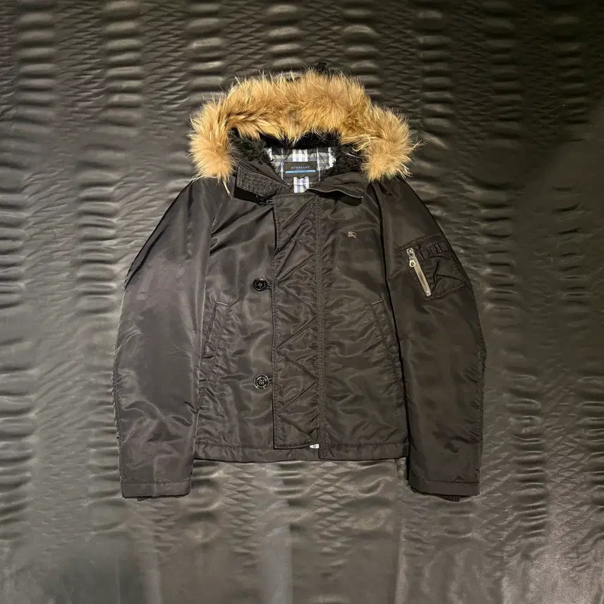 [BUNJANG] Burberry Blue Label Fur Bomber Jacket / 버버리 블루라벨  퍼 봄버자켓