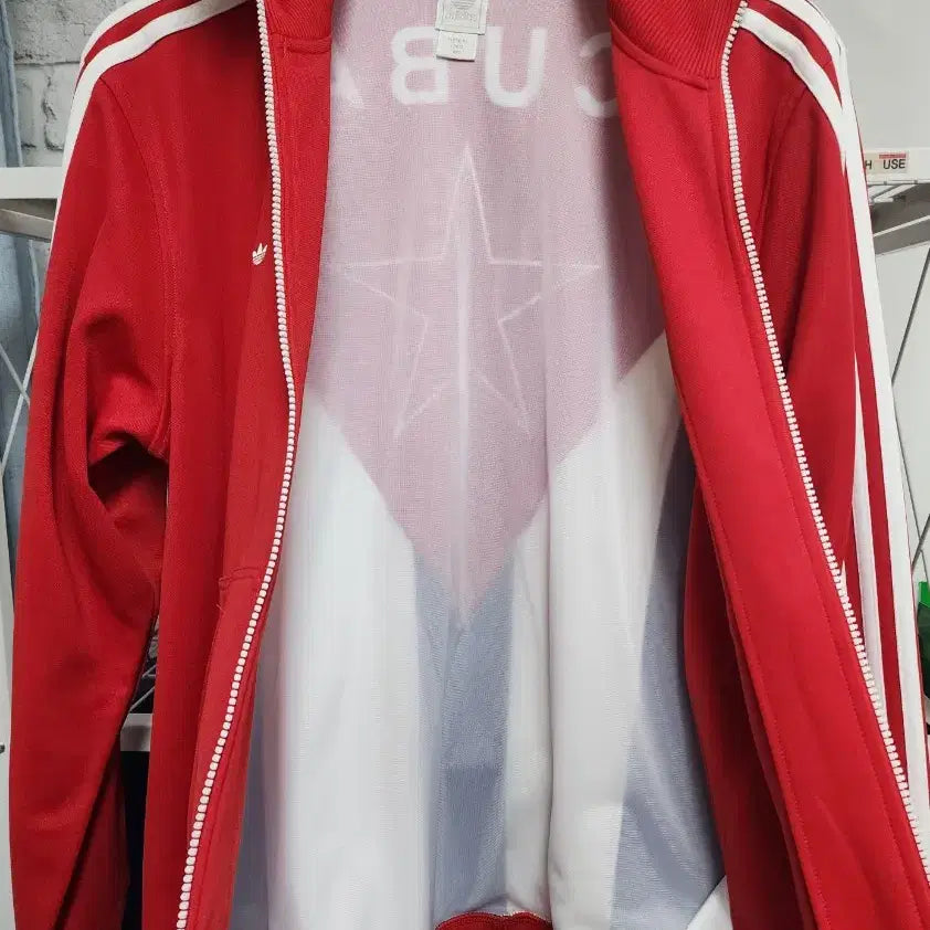 [BUNJANG] Adidas Cuba Track Top Red Jersey Jacket / 아디다스 쿠바 트랙탑 105 레드 져지 자켓 MM42