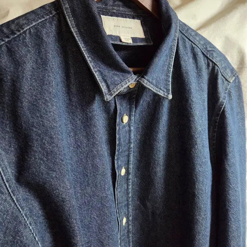 [BUNJANG] ZARA Origins Indigo Denim Shirt XL / ZARA 자라 오리진스 인디고 데님 셔츠 XL