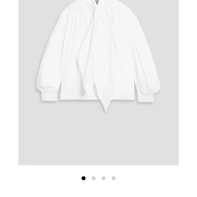 [BUNJANG] Gucci Tie Detail Cotton Blouse Size 36 / <새제품 1/3가격> 구찌 타이 디테일 코튼 블라우스 36