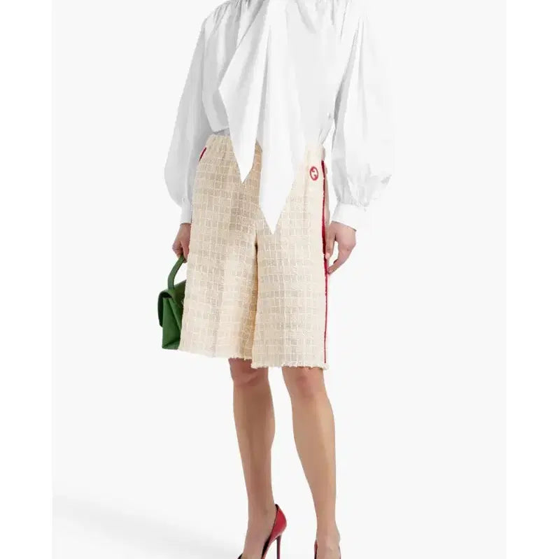 [BUNJANG] Gucci Tie Detail Cotton Blouse Size 36 / <새제품 1/3가격> 구찌 타이 디테일 코튼 블라우스 36