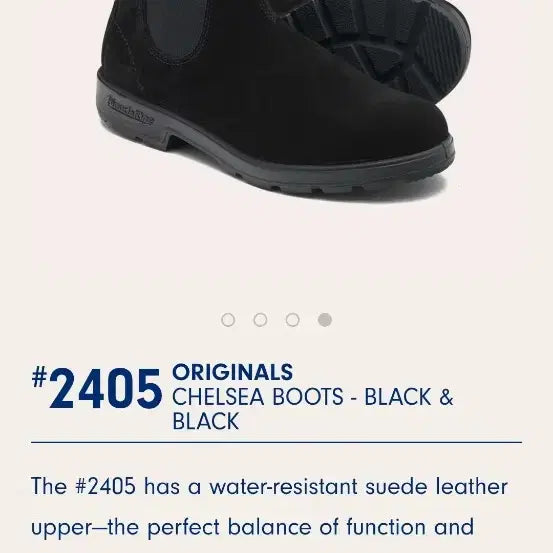[BUNJANG] Blundstone 2405 Black Suede Chelsea Boots / 블런드스톤 2405 블랙 스웨이드 첼시부츠 7.5