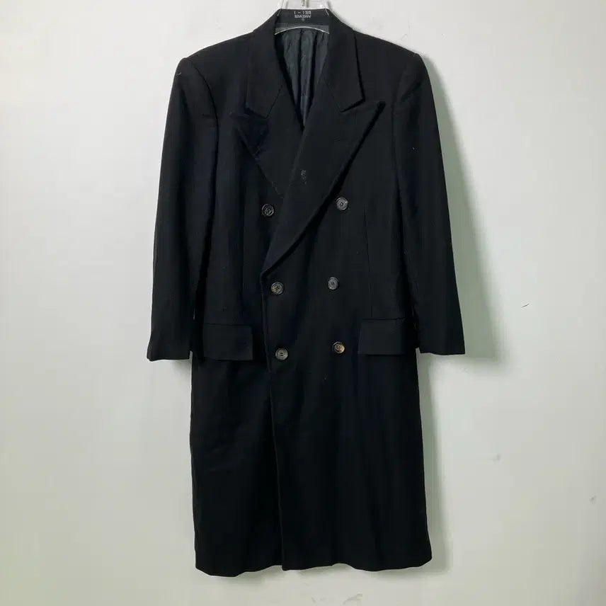 [BUNJANG] Vintage Gucci Double Breasted Coat / 7-80's 올드 구찌 블랙 더블 브레스티드 코트 48