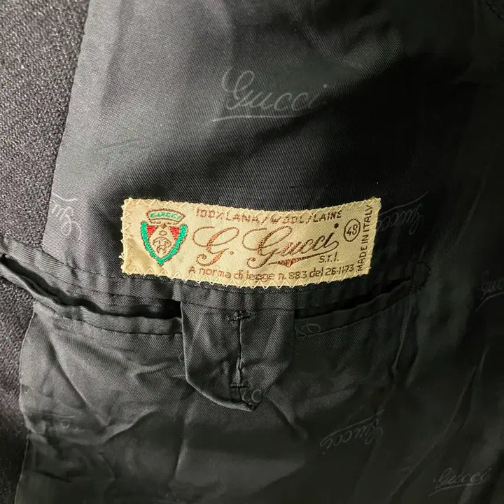 [BUNJANG] Vintage Gucci Double Breasted Coat / 7-80's 올드 구찌 블랙 더블 브레스티드 코트 48