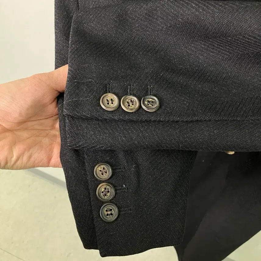 [BUNJANG] Vintage Gucci Double Breasted Coat / 7-80's 올드 구찌 블랙 더블 브레스티드 코트 48