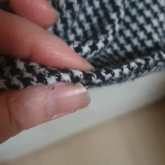 [BUNJANG] Houndstooth Check Elastic Banding Skirt / 하운드투스 체크 고무줄 밴딩 스커트 55정도