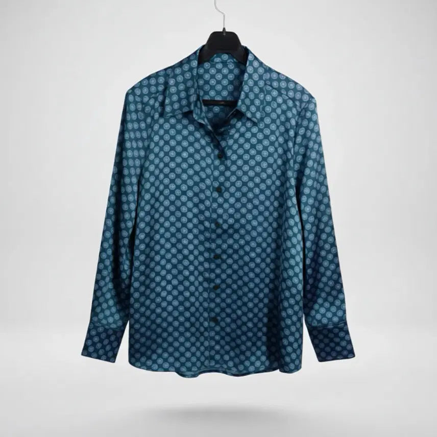 [BUNJANG] Lang &amp; Lu Patterned Blouse (Size 66) / [득템가]여성66 / 랭앤루 패턴 셔츠 블라우스BL 21-73