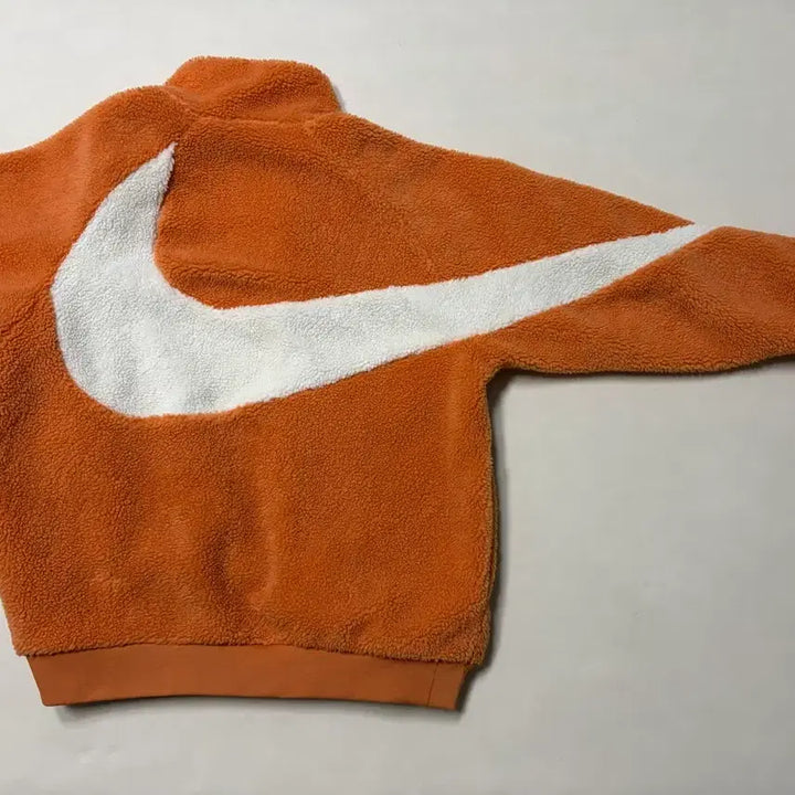 [BUNJANG] Nike Big Swoosh Reversible Fleece Jacket Orange / 나이키 빅스우시 양면 후리스 오렌지
