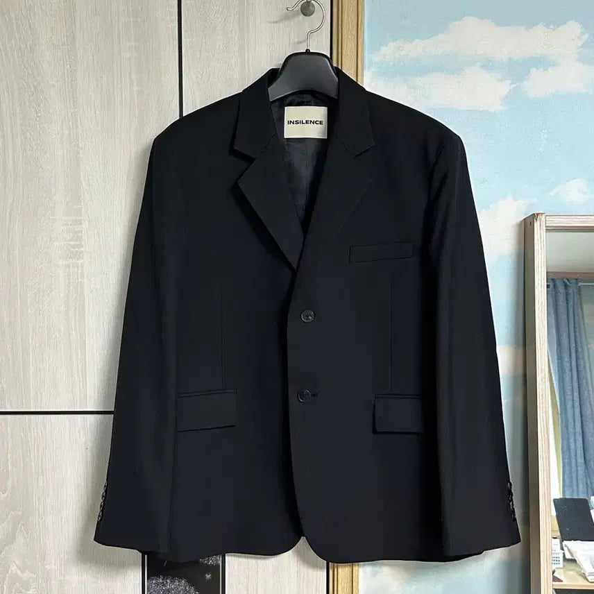 [BUNJANG] In Silence Oversized Wool Blazer Black / (L) 인사일런스 오버사이즈 울 블레이저 블랙