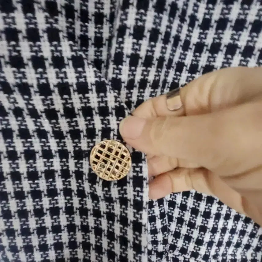 [BUNJANG] Ri&amp;Co Check Tweed Dress / 새상품  Ri&amp;Co 체크 트위드 원피스 통통 66  크게 입는분또는77