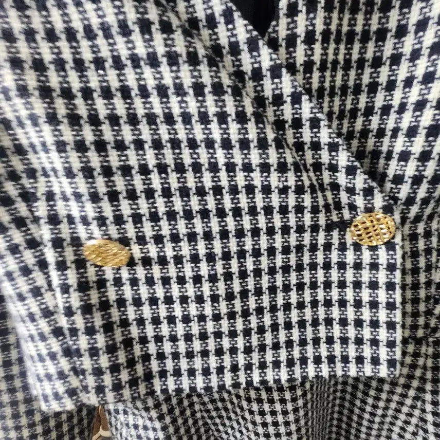 [BUNJANG] Ri&amp;Co Check Tweed Dress / 새상품  Ri&amp;Co 체크 트위드 원피스 통통 66  크게 입는분또는77