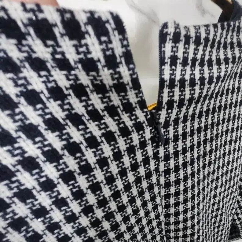 [BUNJANG] Ri&amp;Co Check Tweed Dress / 새상품  Ri&amp;Co 체크 트위드 원피스 통통 66  크게 입는분또는77