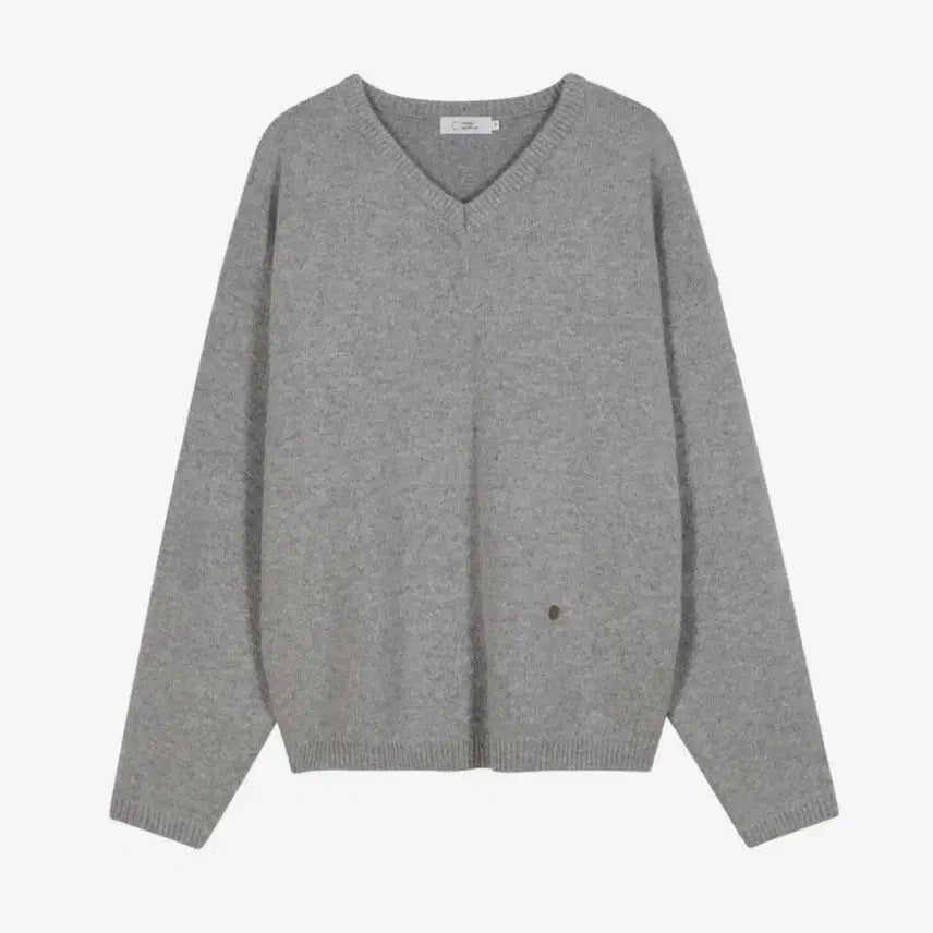 [BUNJANG] Node Archive Oversized V-Neck Knit Melange Gray / (1) 노드아카이브 오버사이즈 브이넥 니트 멜란지그레이